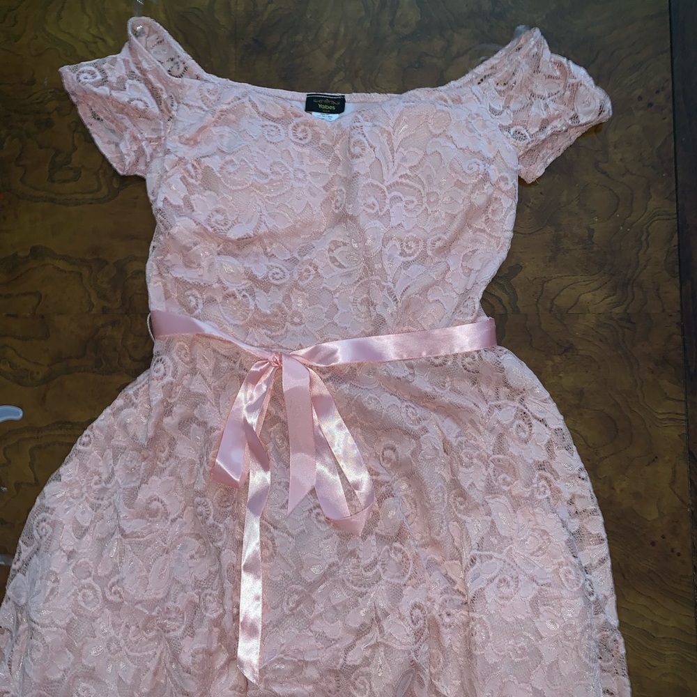 Off the shoulder blush dress